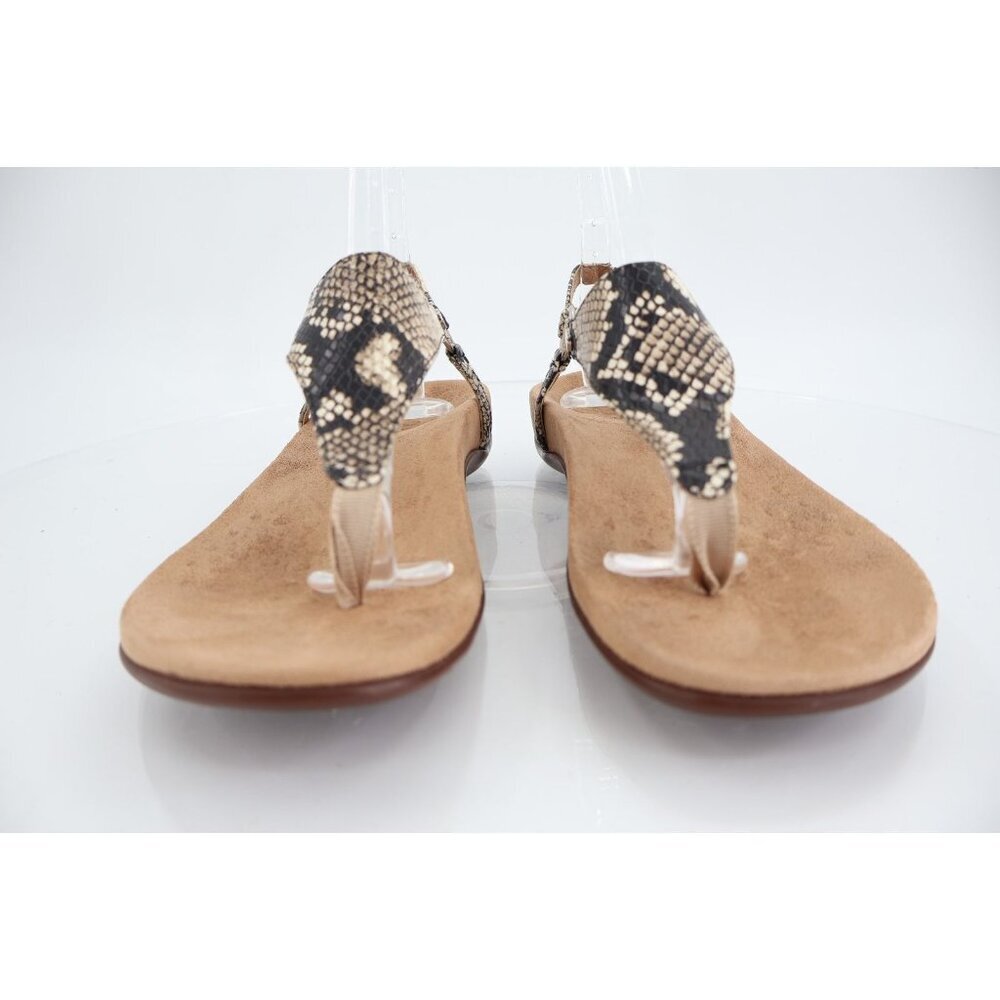 Vionic Women Kirra Sandal Size 8 Thong Back Strap Slingback Snake Print Leather - Picture 3 of 12
